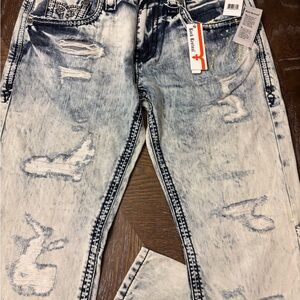 Rock Revival Rupert Alt. Straight Distressed Men’s Denim Jeans NWT